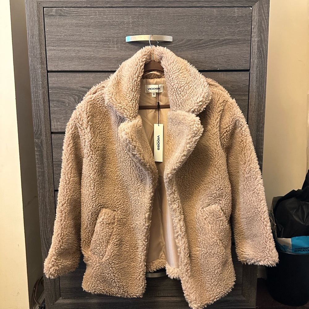 Vigoss Tan Faux Fur Kids Jacket